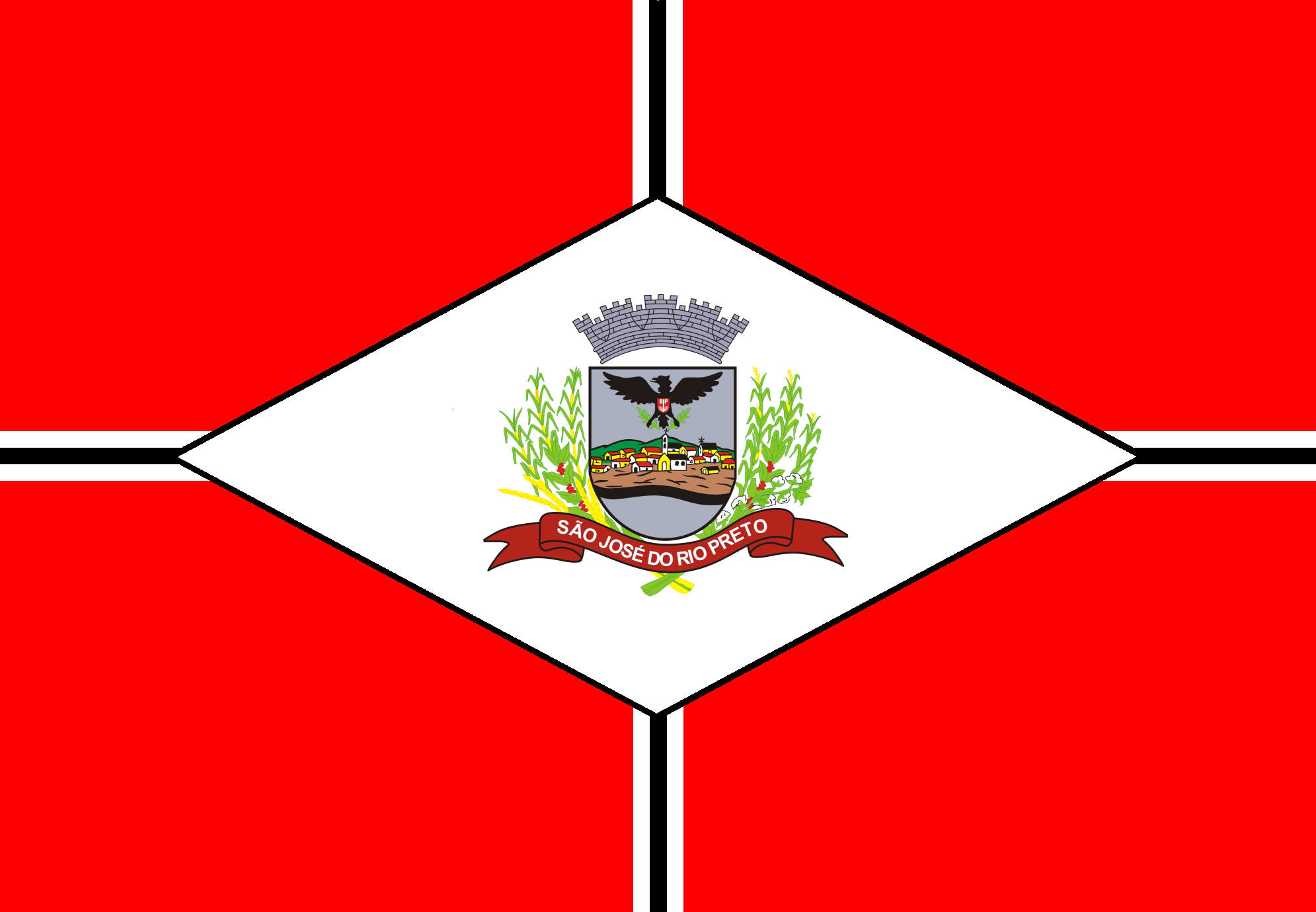 Imagem Bandeira cidade São José do Rio Preto